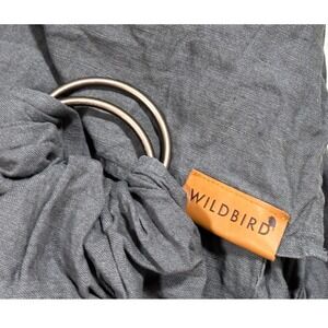 WildBird Slate Linen Ring Sling 74" Gold Rings RARE EUC